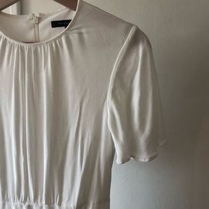 High Neck White Dress